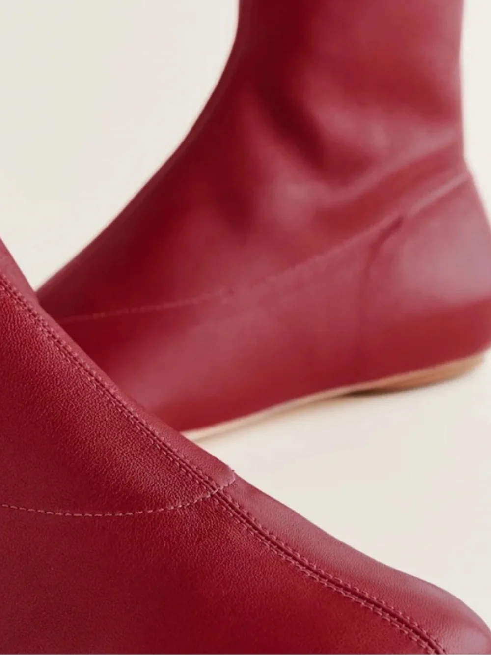 Reformation Red Leather Boots